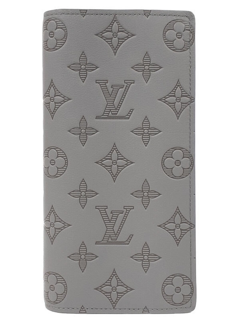 Louis Vuitton Monogram Shadow Black Portefeuille Brazza Bi fold Long Wallet